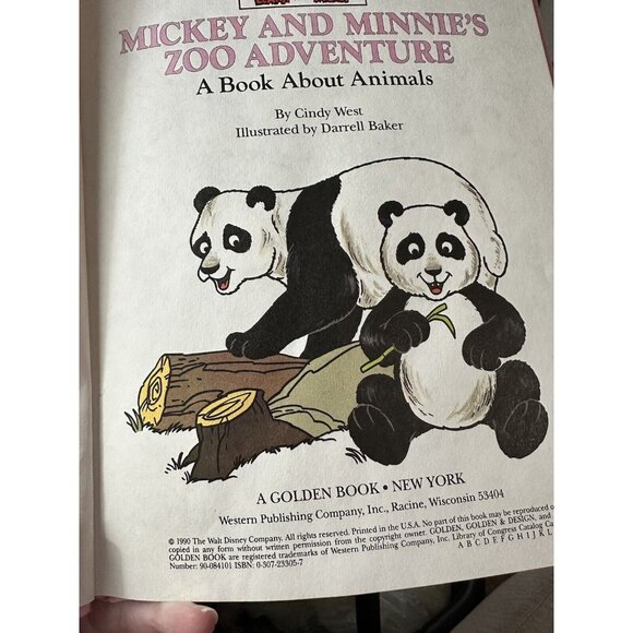 Mickey and Minnie's Zoo Adventures Disney's Learn Vtg Book Series 1st Ed 1990 - Picture 8 of 12